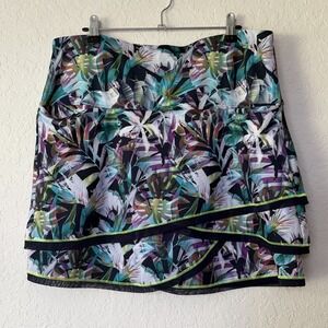 Lucky In Love Tennis Skirt Skort XL Multicolor Golf Tennis Pickleball Ruffle